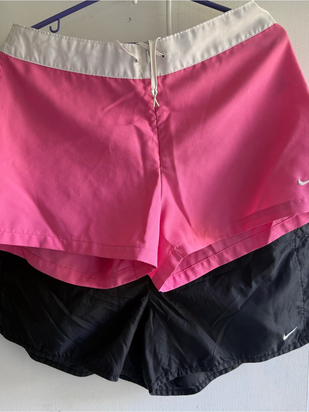 Nike Women’s Hot Pink and White Athletic Shorts